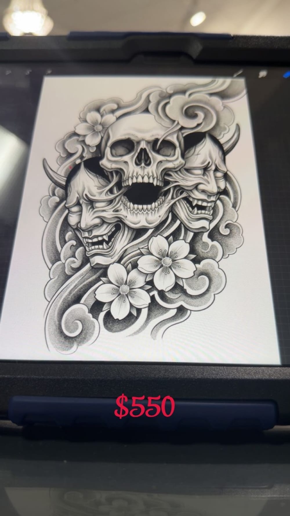 Skull w/ Japanese Masks