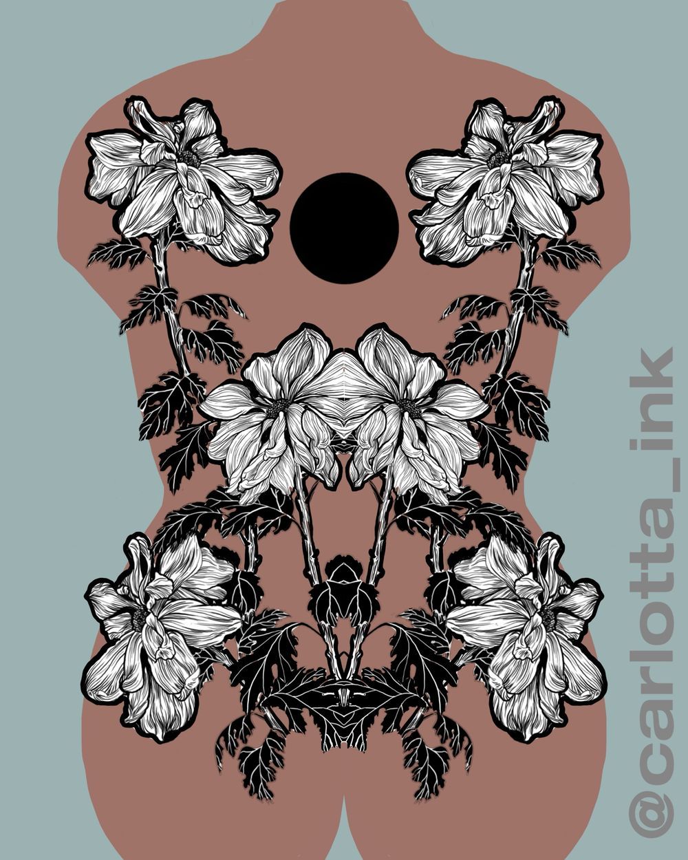 Floral backpiece