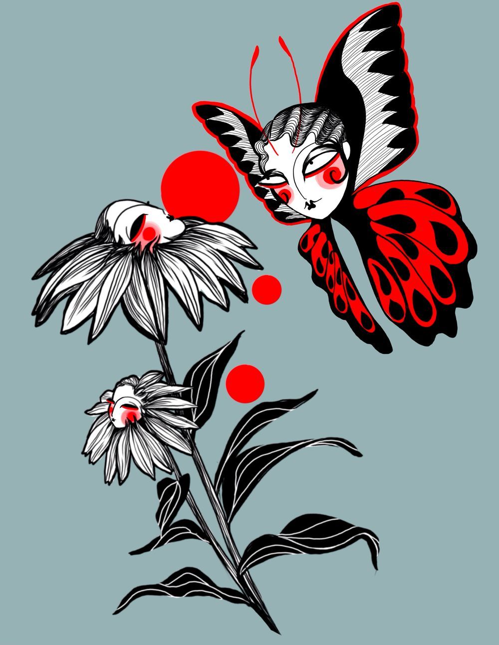 Butterfly and flower