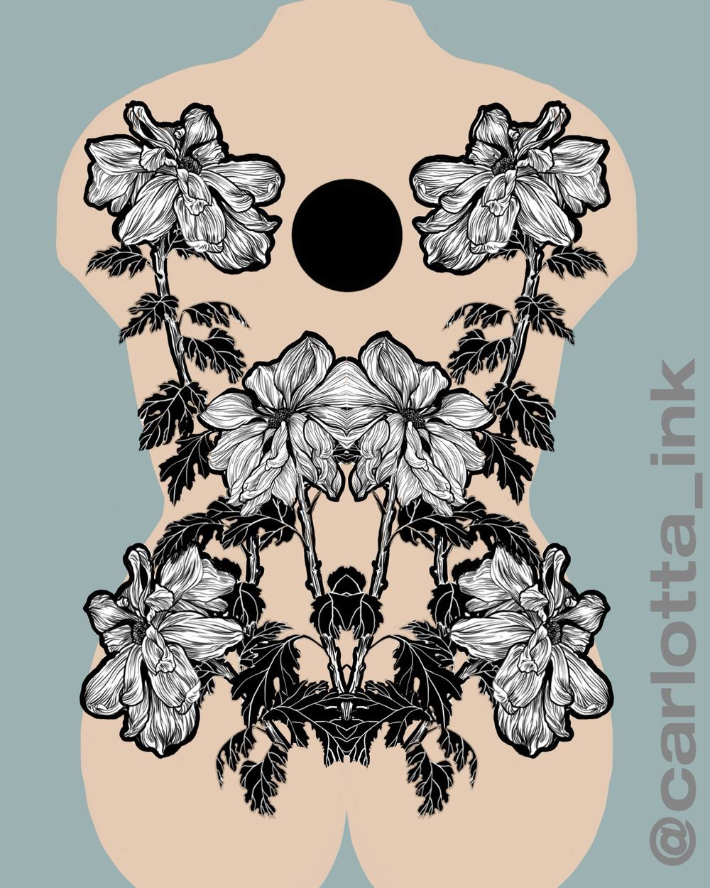 Floral backpiece