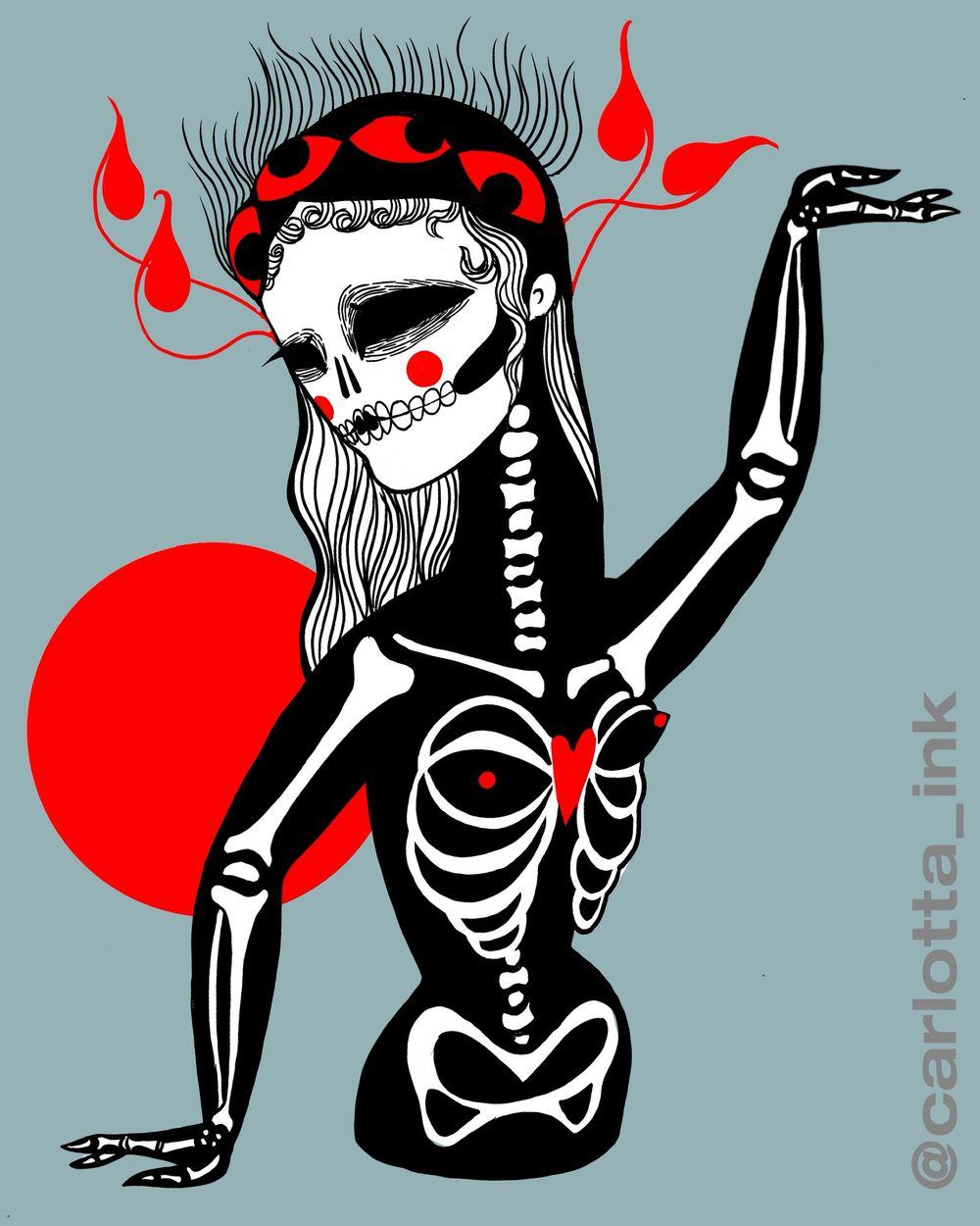 Skeleton woman