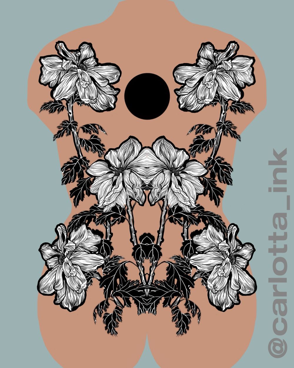Floral backpiece