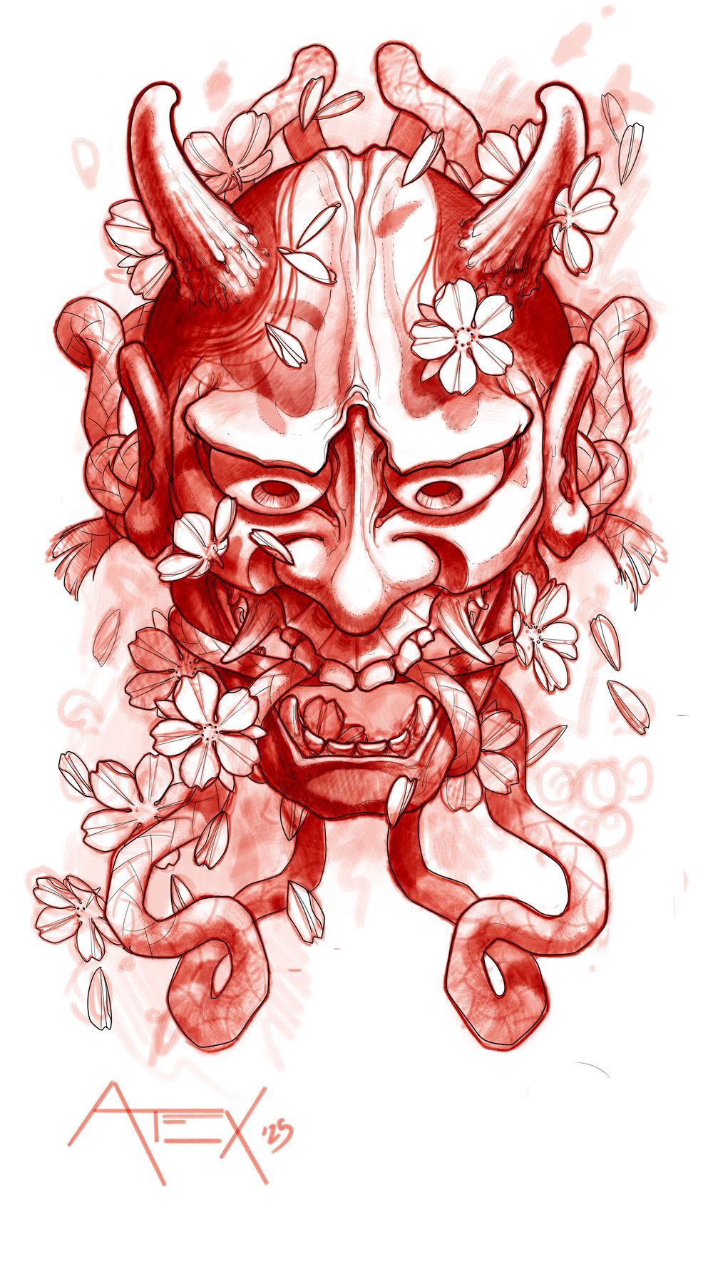 CO:CREATE - Hannya and Cherry Blossom Backpiece by Anthony Tex