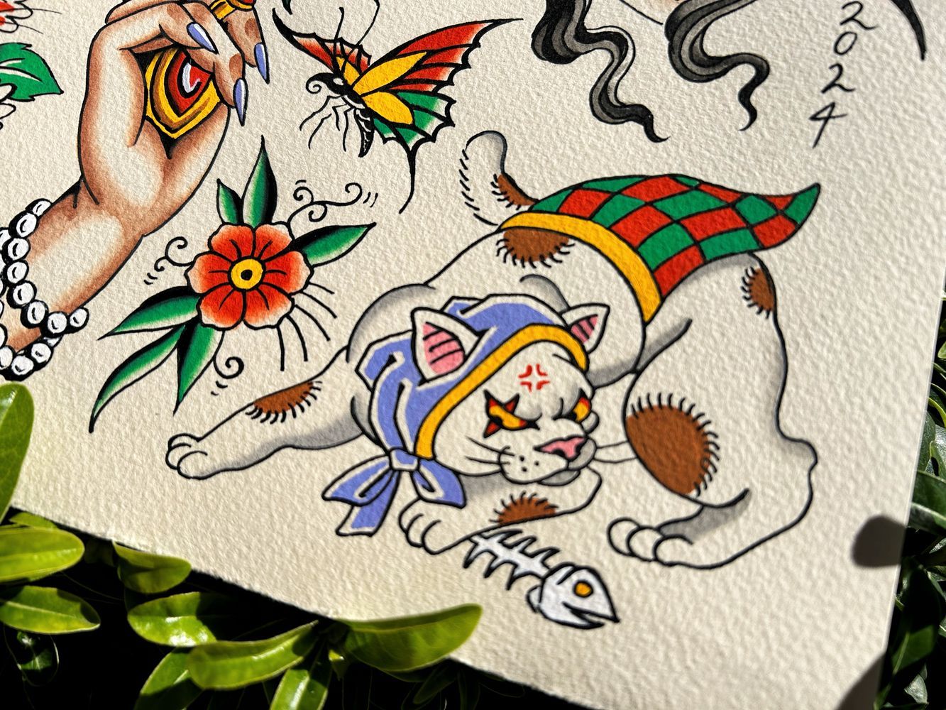Cats and Ladies and Skulls flash