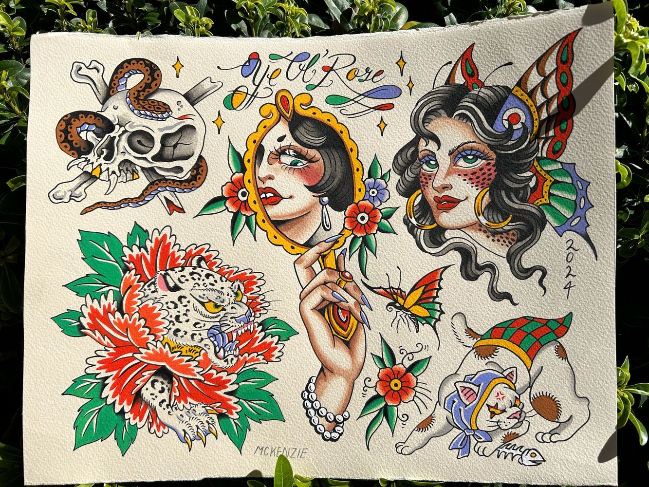 Cats and Ladies and Skulls flash