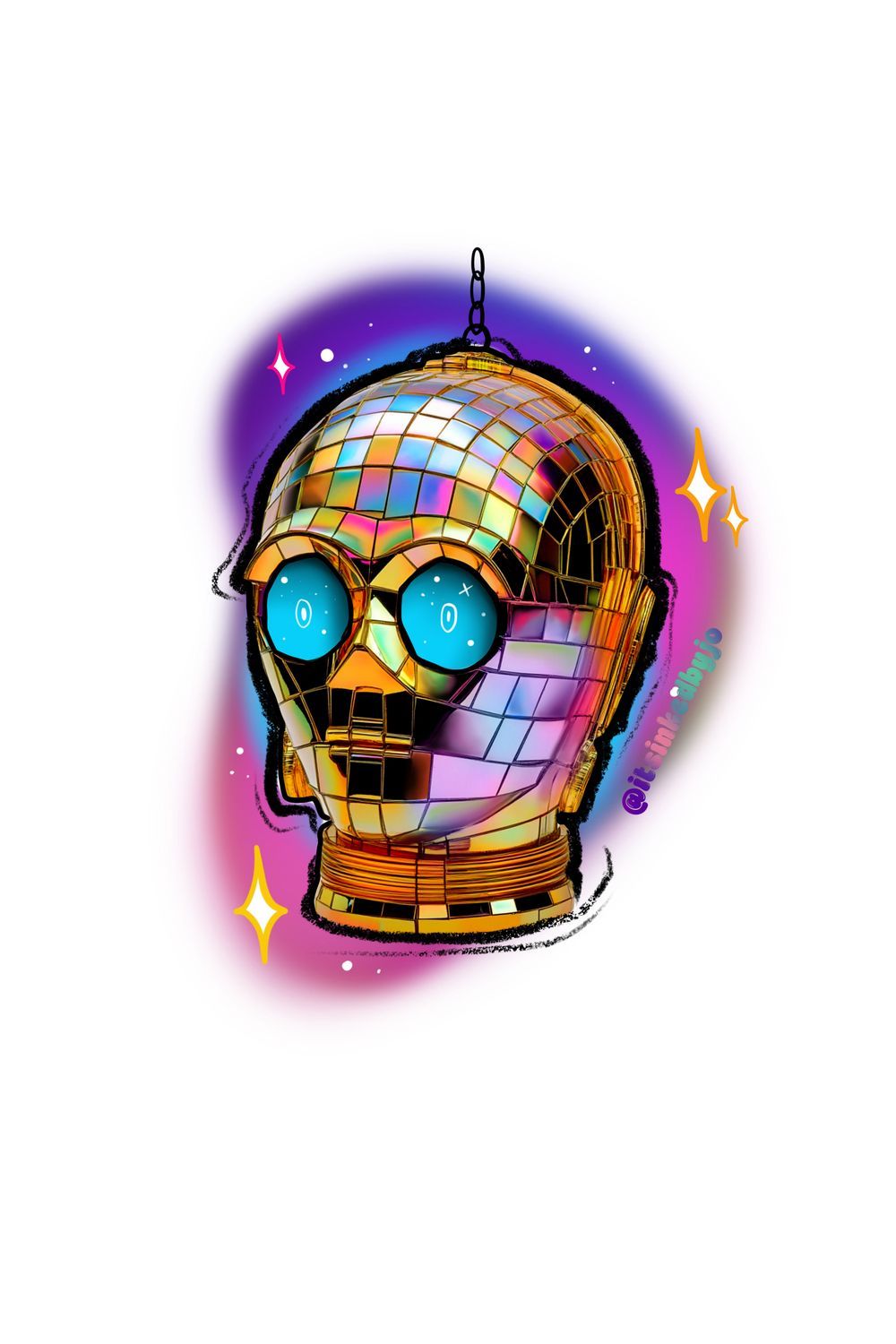 Disco c-3po head