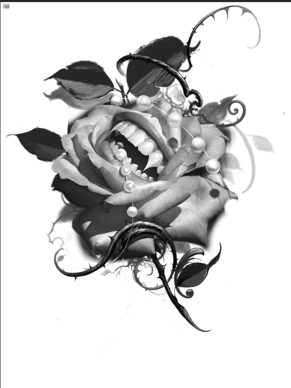 Black and grey roses