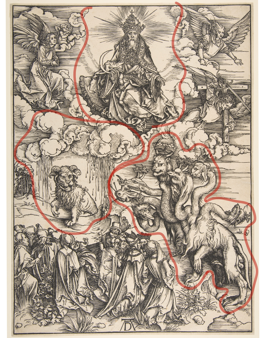 The Beast with Seven Heads and the Beast with Lamb's Horns, from "The Apocalypse", Albrecht Dürer