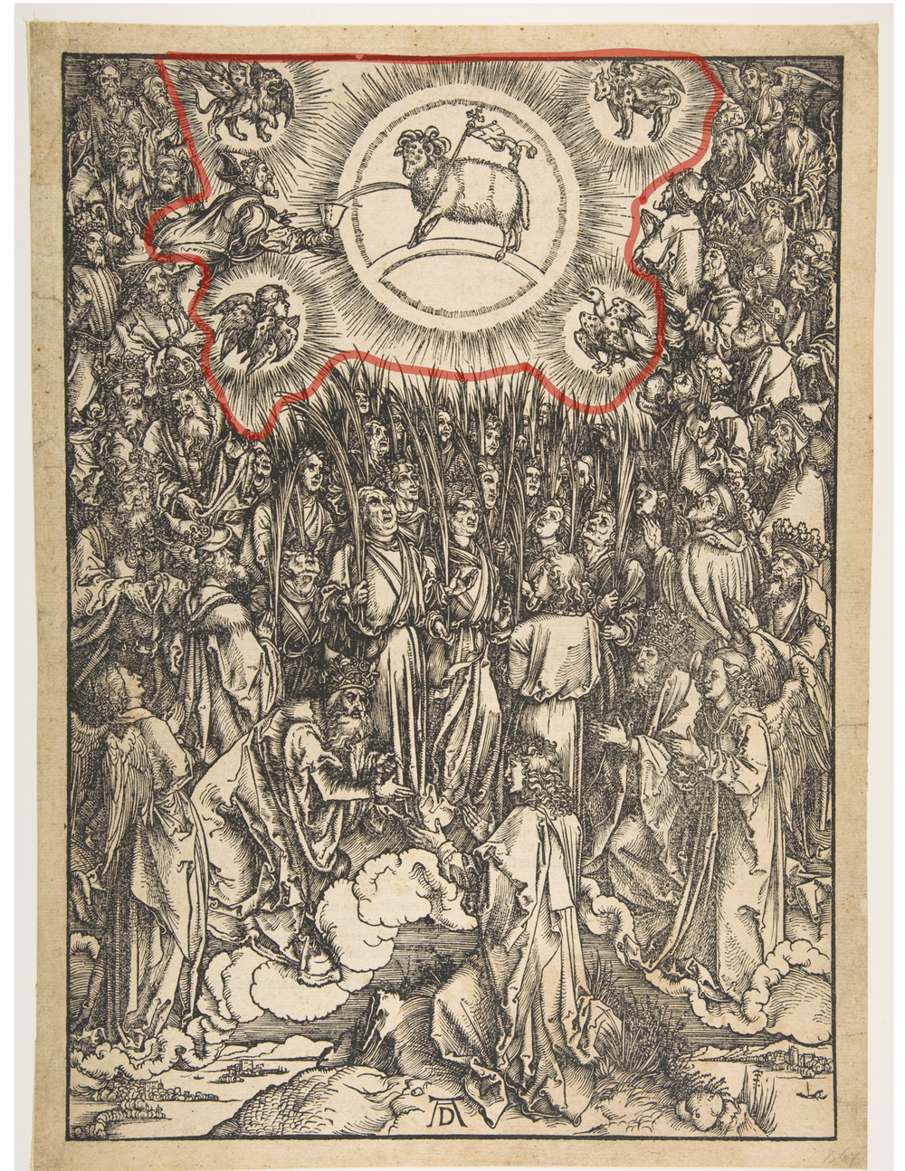 The Adoration of the Lamb, from "The Apocalypse", Latin Edition, Albrecht Dürer