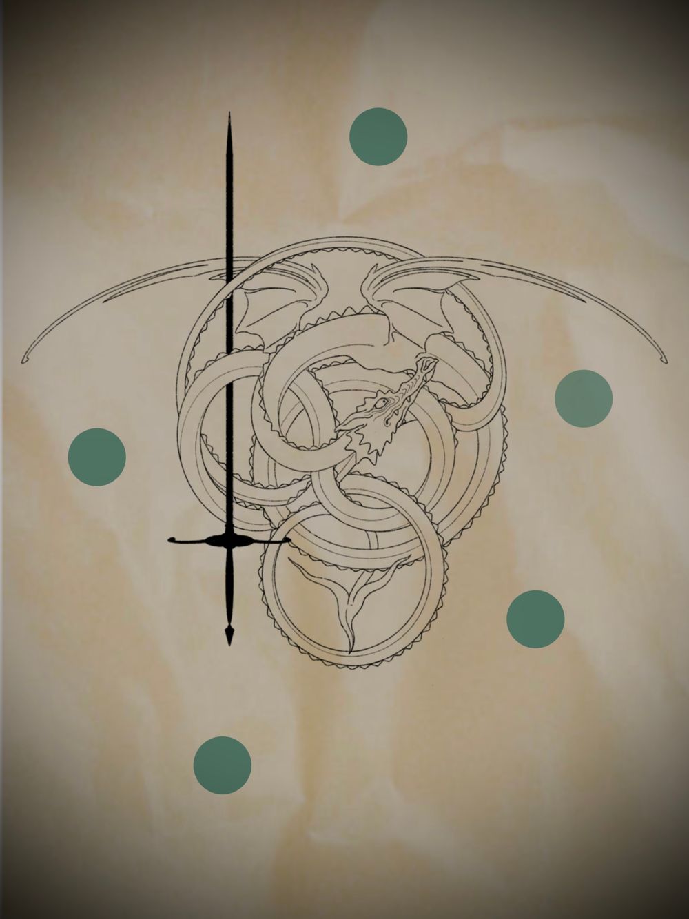 Art Nouveau Dragon