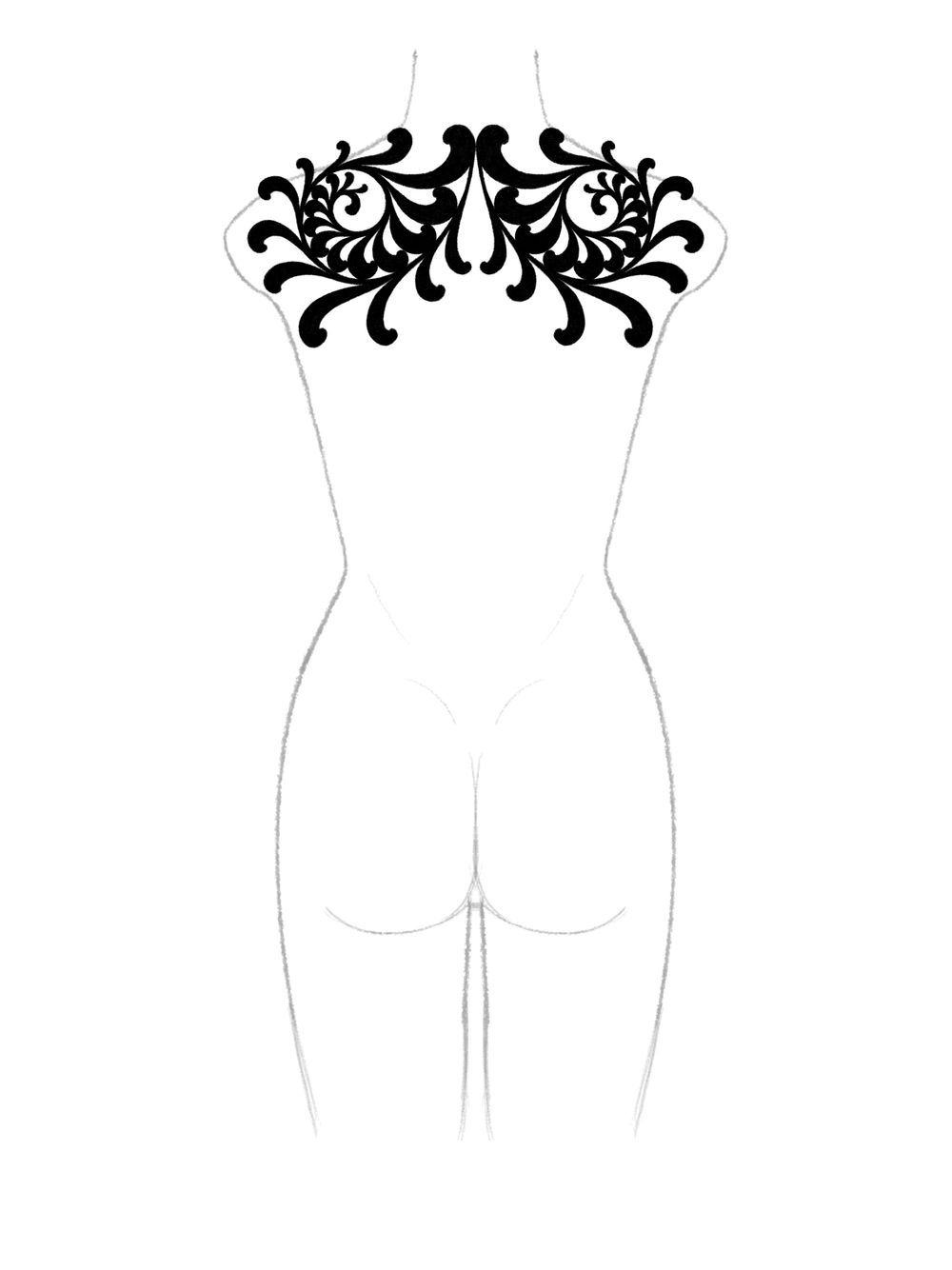 Fibonacci back or chest piece