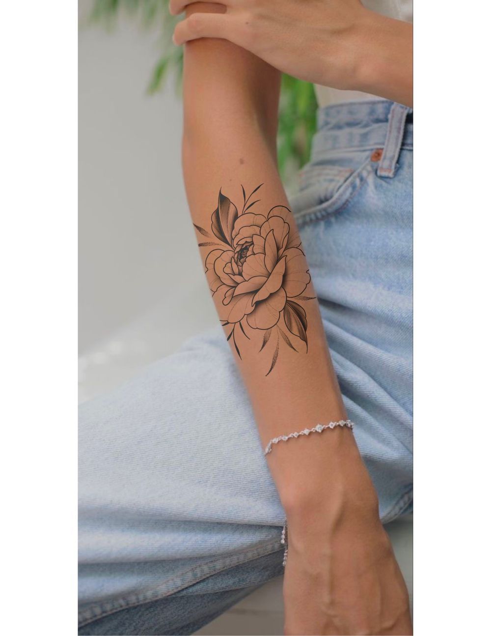 Single peony 4"