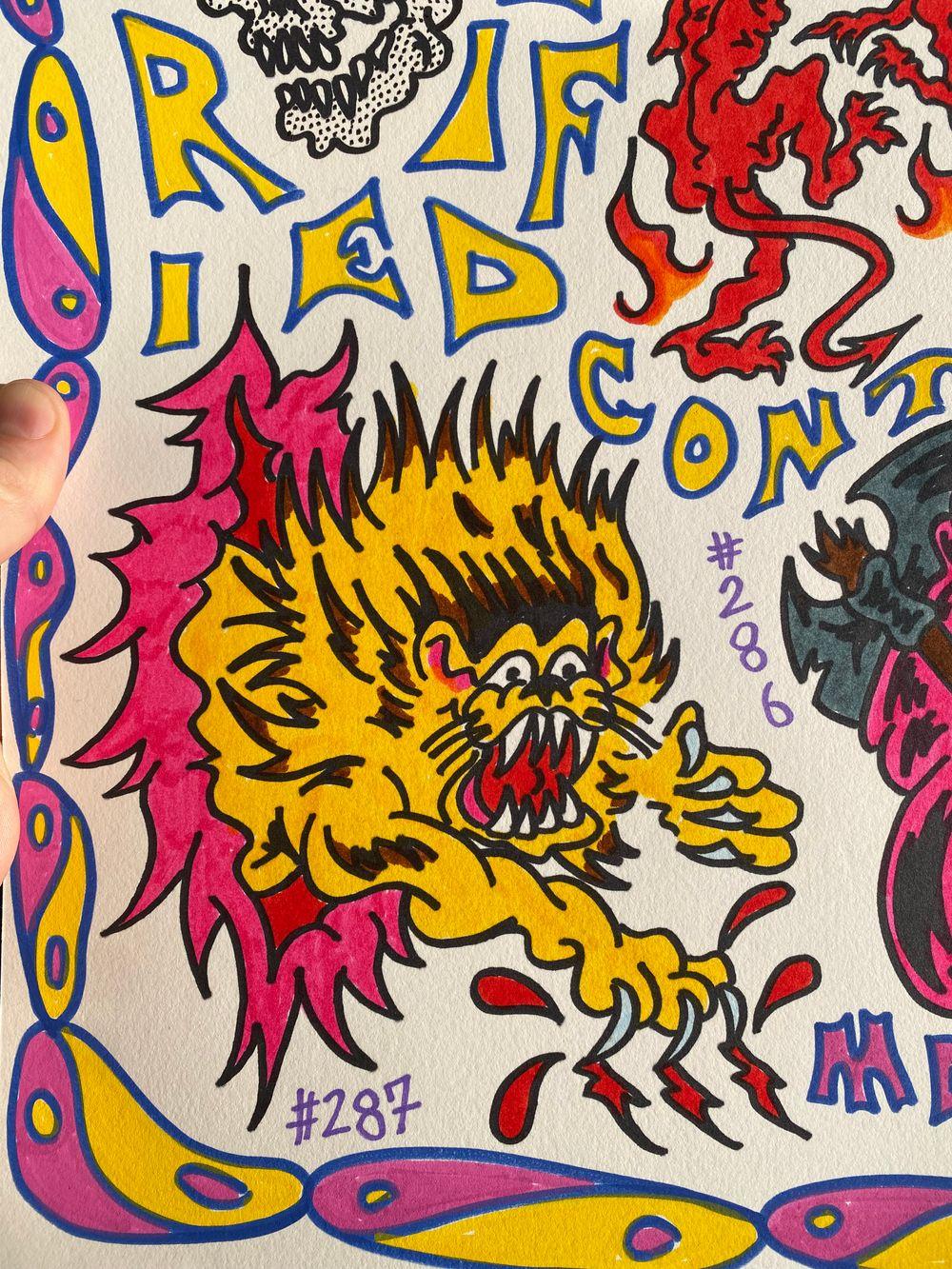 Skin tear lion