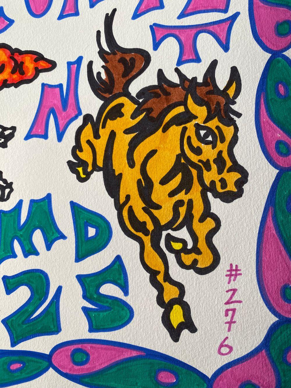 Running horse 