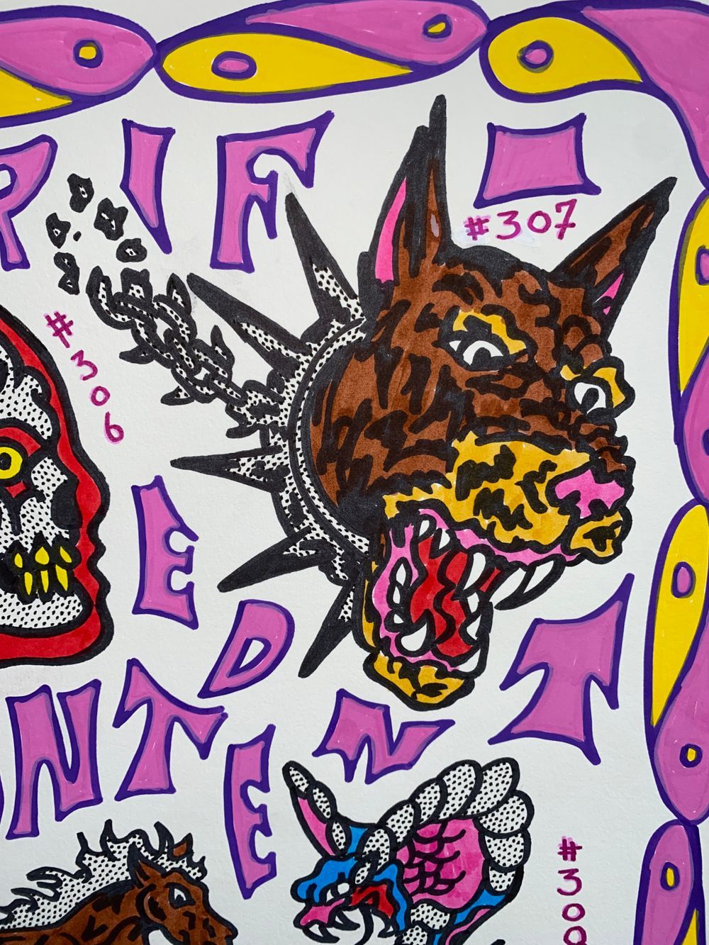 Big dog and chain