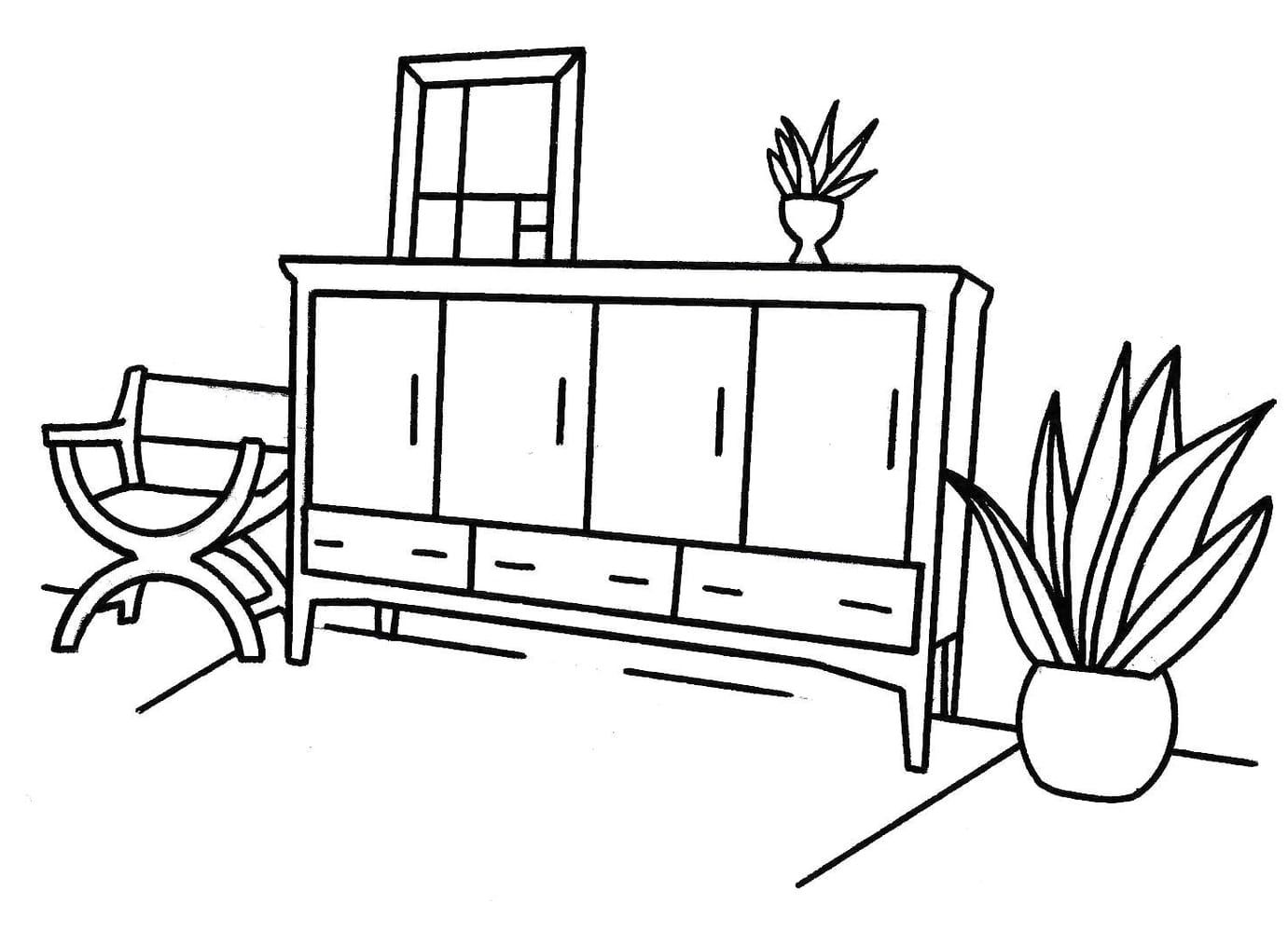 Midcentury Interior Scene 01