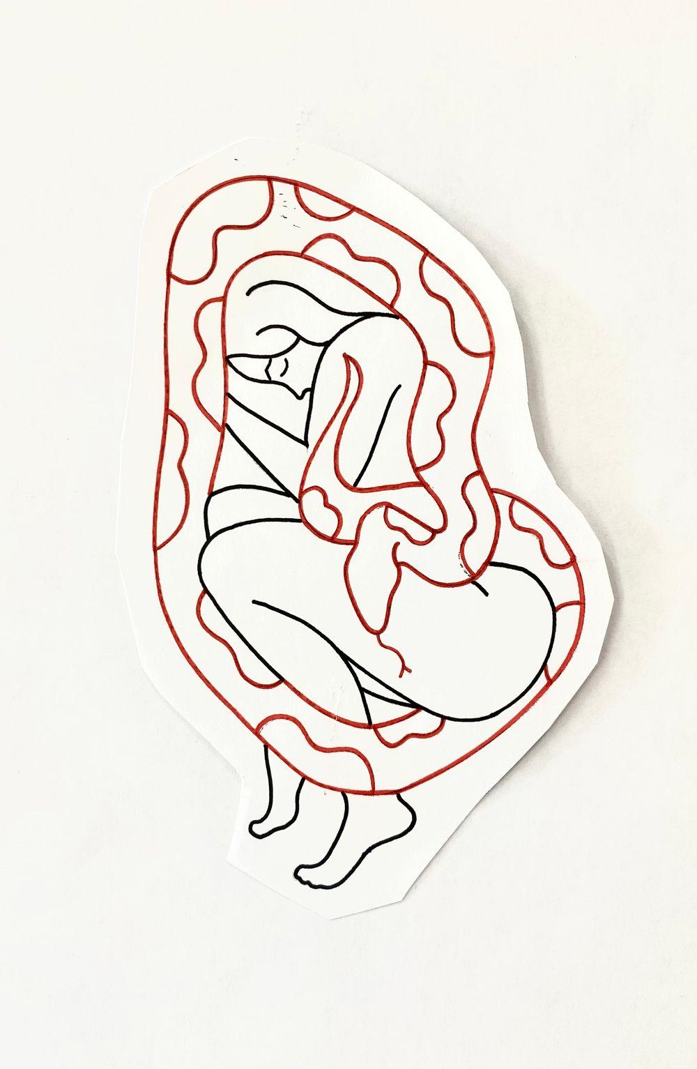 Woman in snake 