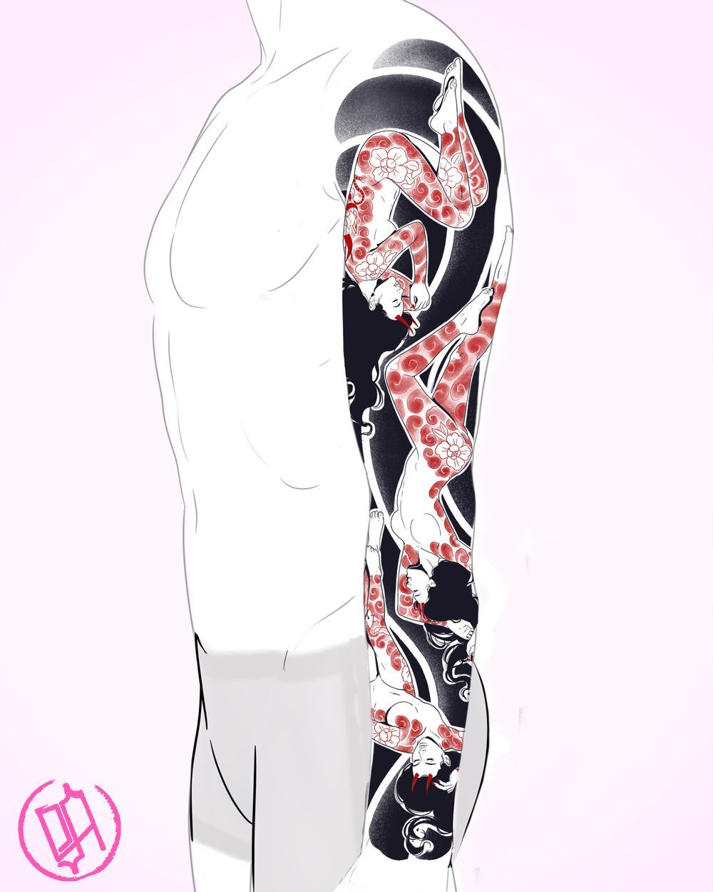 Full Sleeve "Kyoto Demons' Fall"