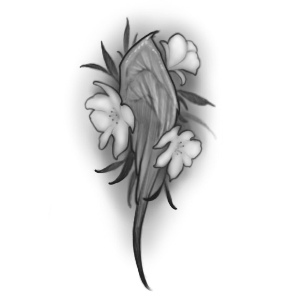 Wing with Flowers
