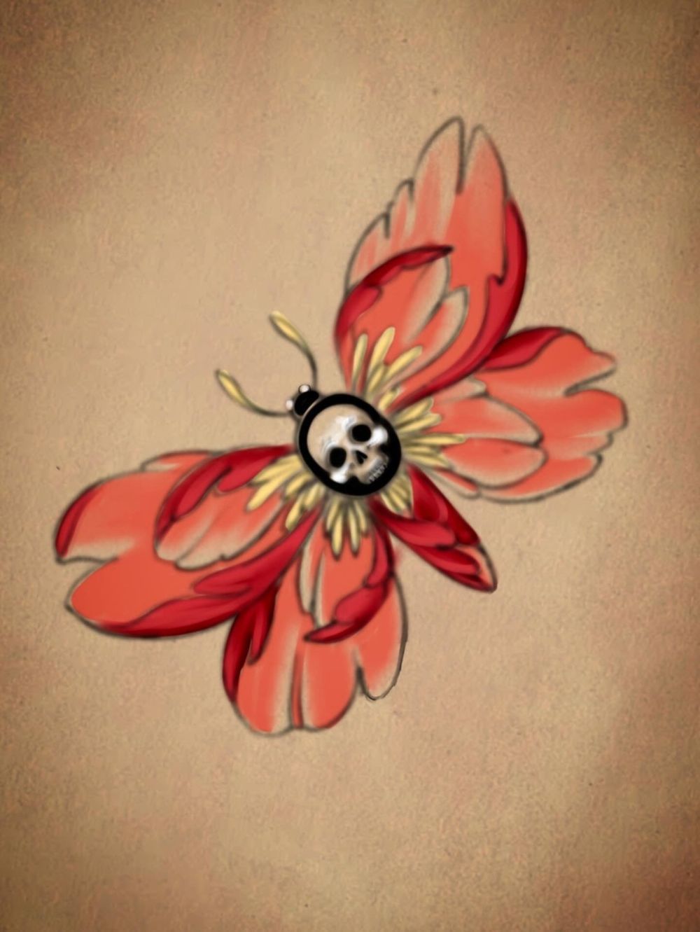 Death moth and peony hybrid