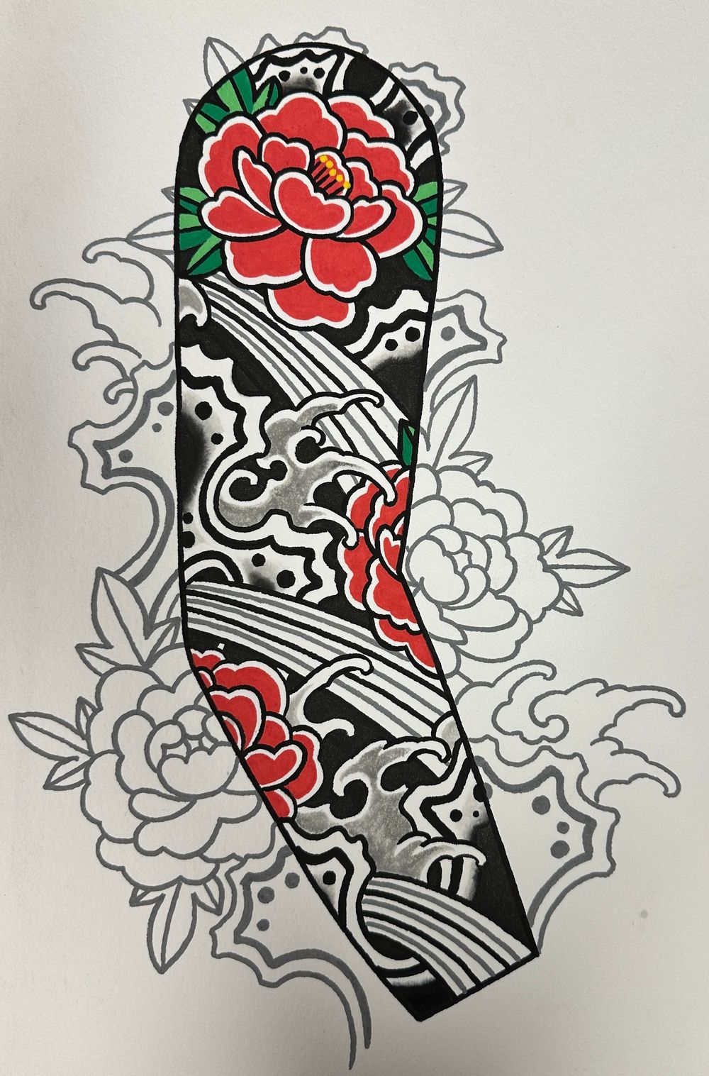 Peony & Water sleeve