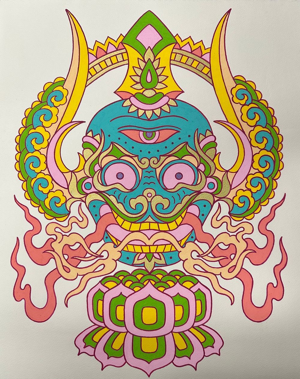 Tibetan Skull Backpiece