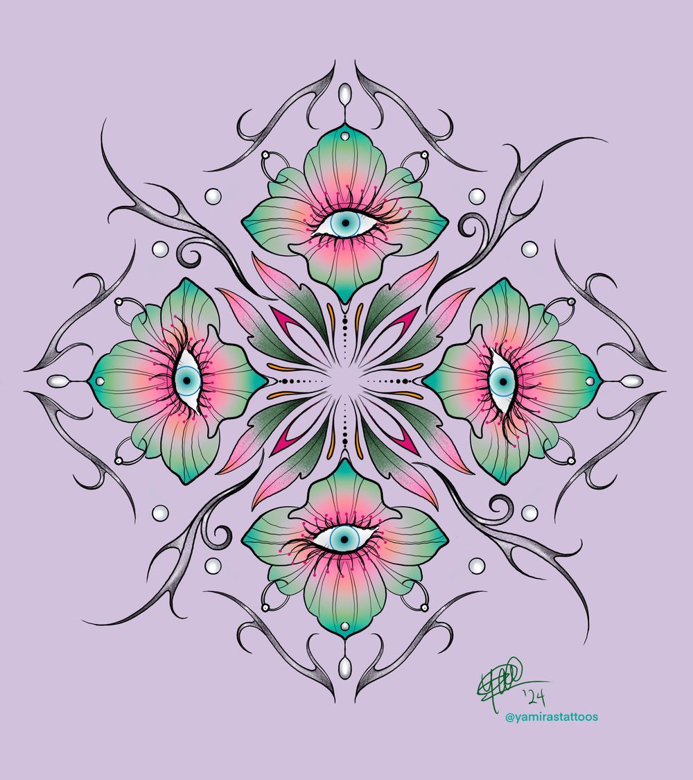 Orchid-eye mandala