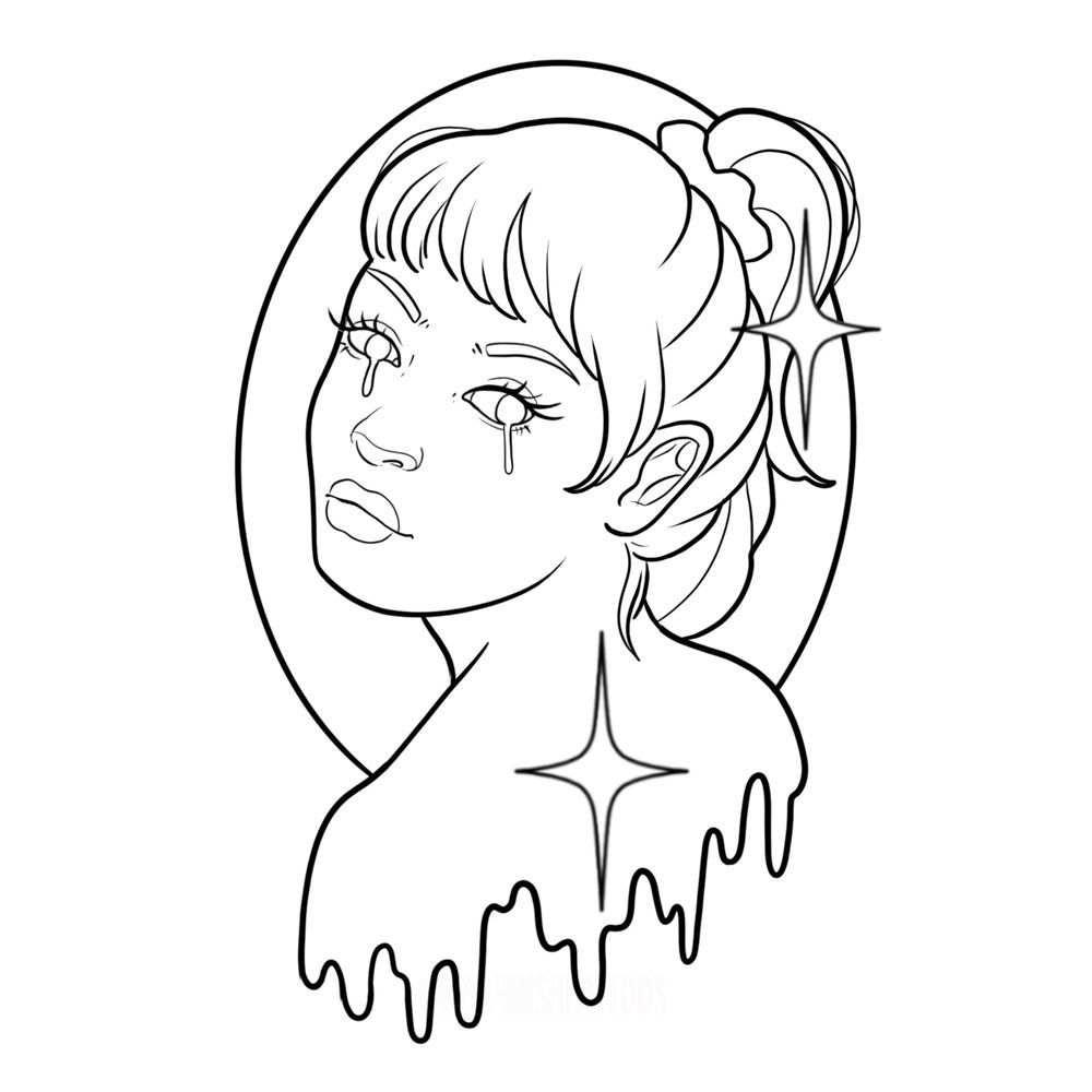 Sad girl melt
