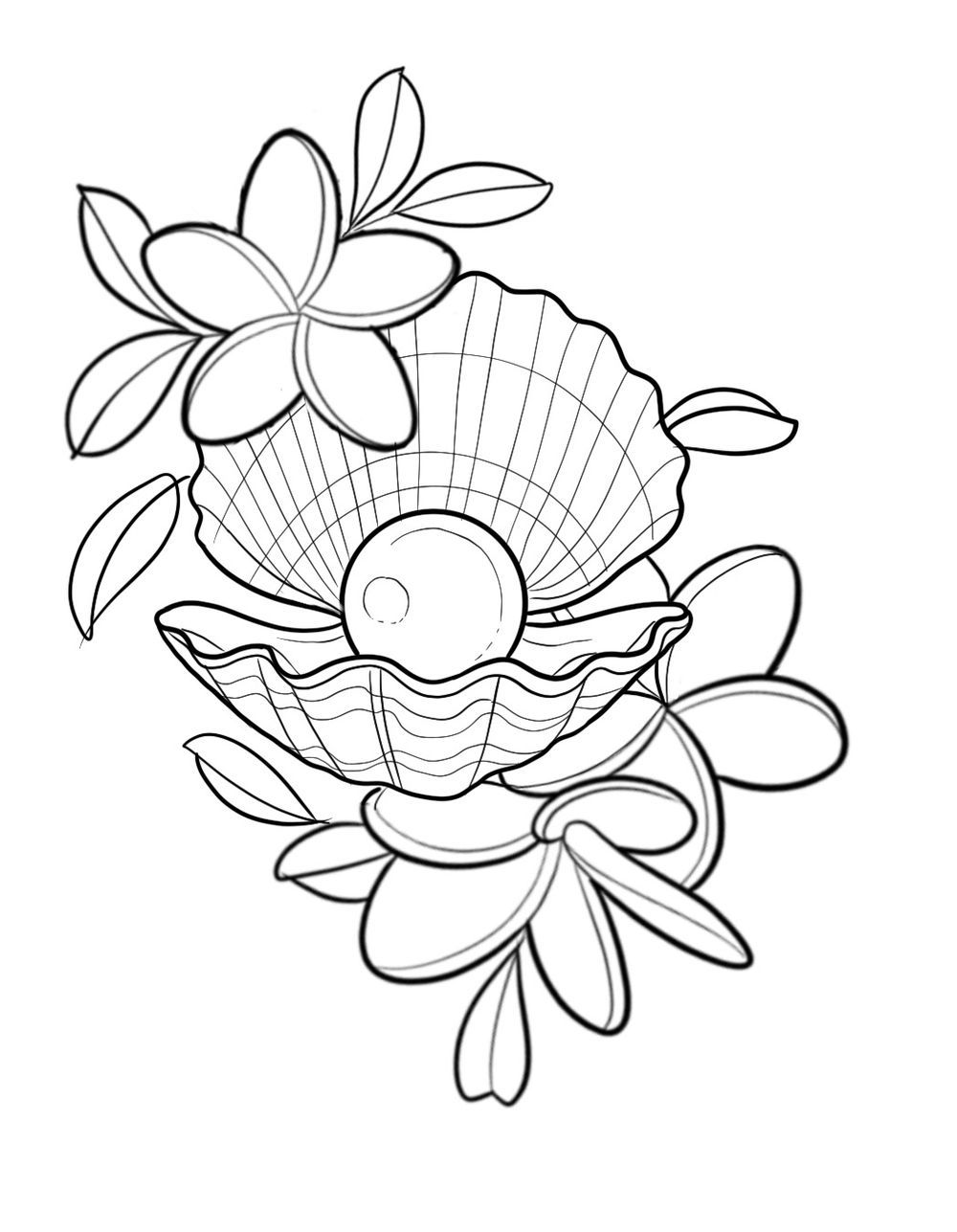 Clam and floral 