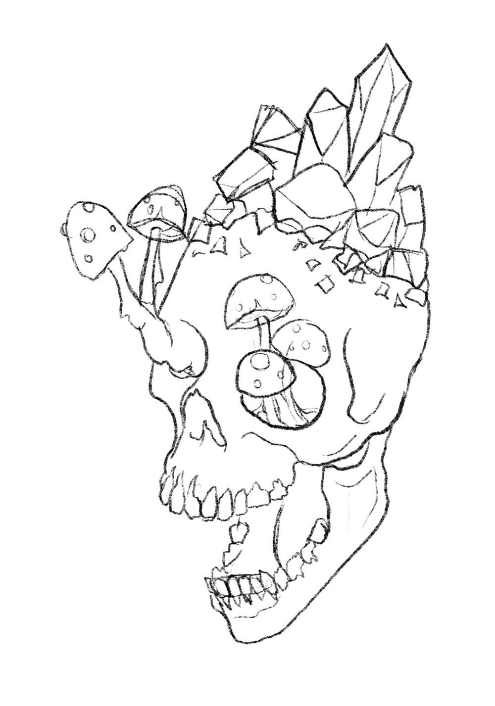 Mushroom skull concept 