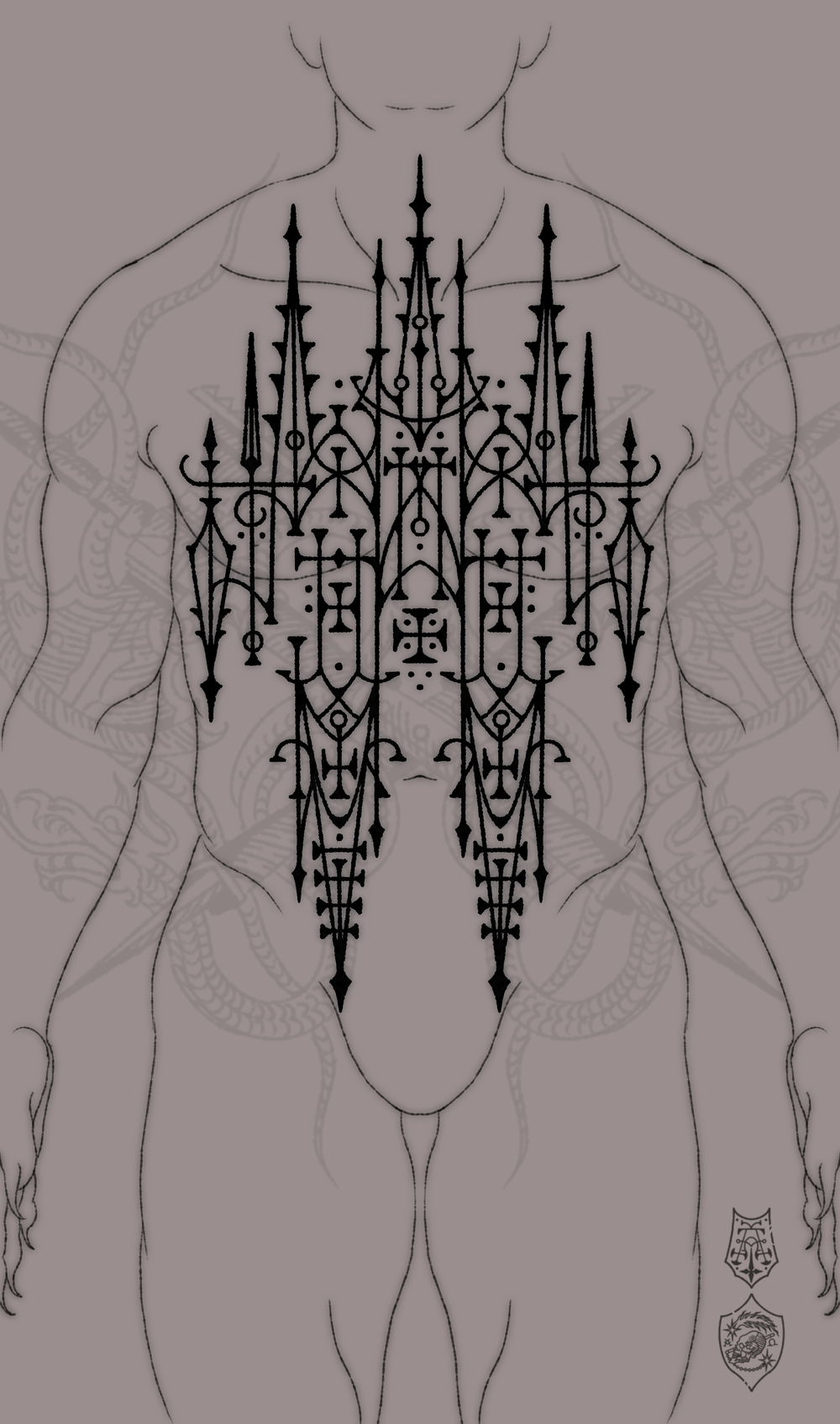 Magickal Sigils Cathedral Ornament 
