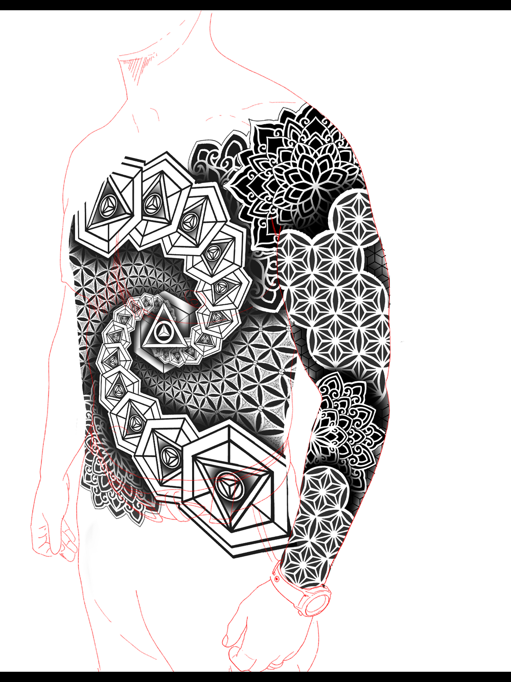 Sleeve chest and torso 