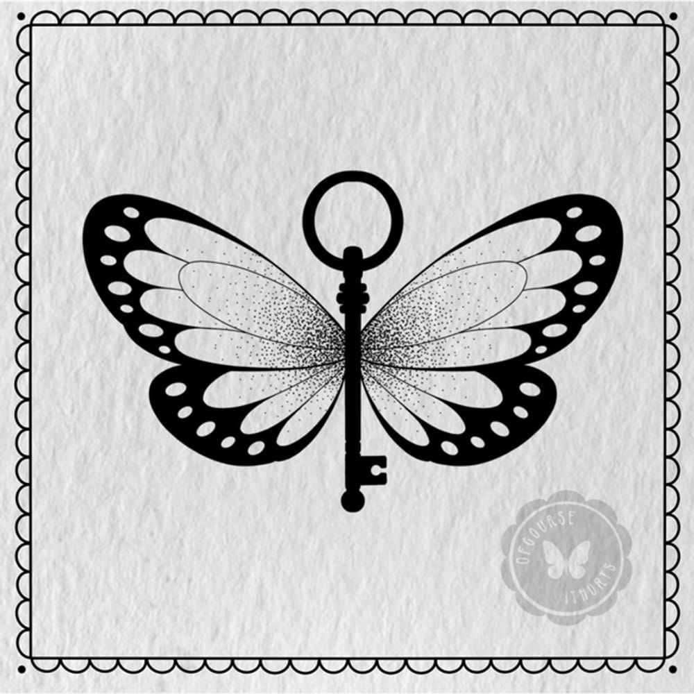 Retro Key Butterfly