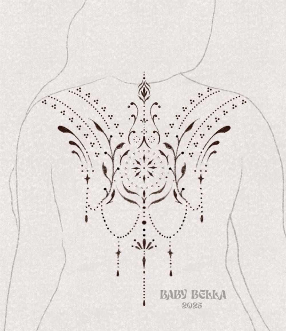 Ornamental back piece