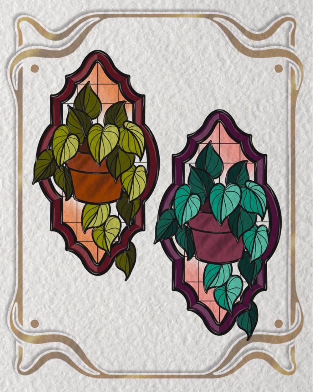 House Plant Stained Glass