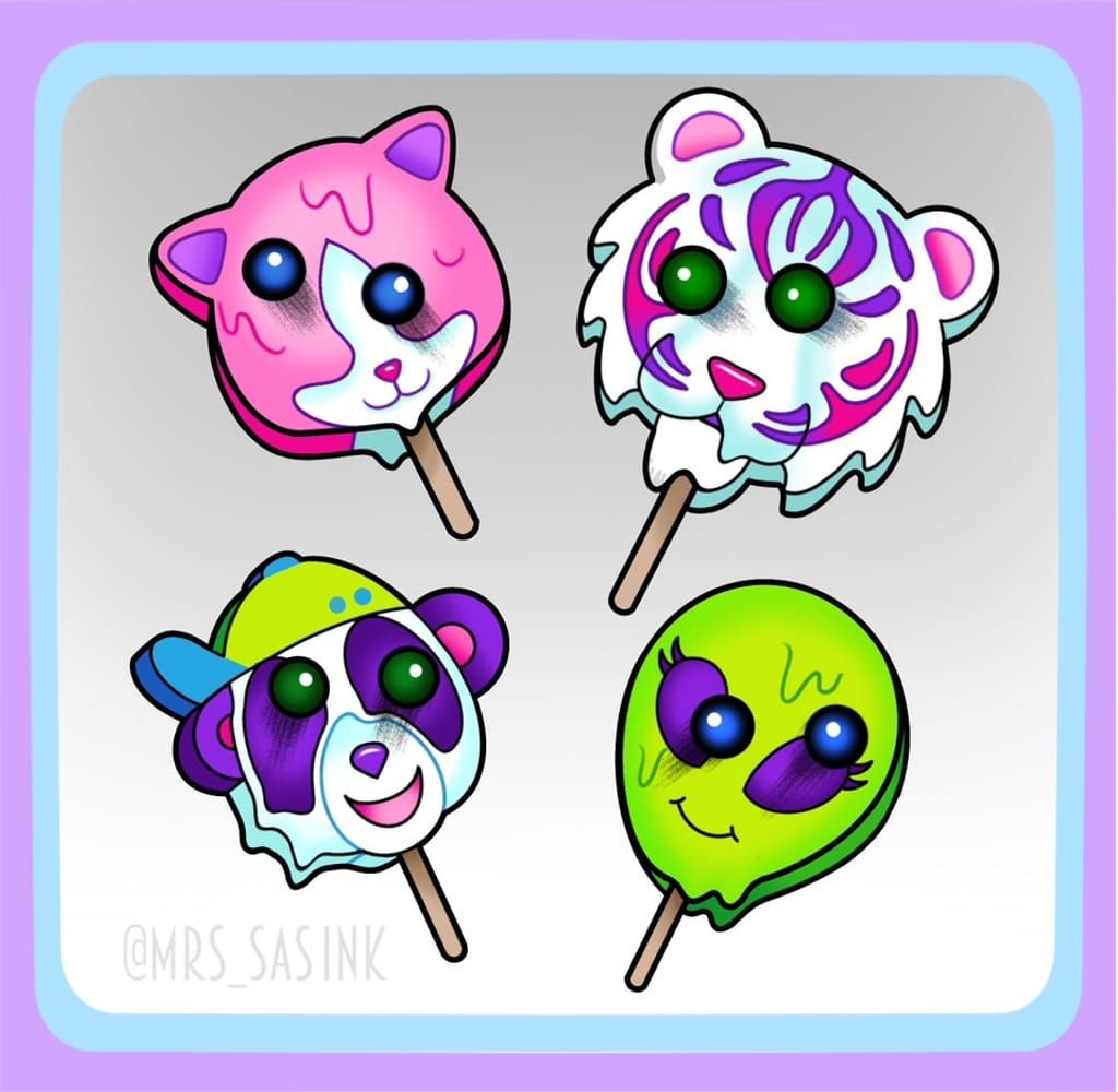 Lisa Frank Popsicles