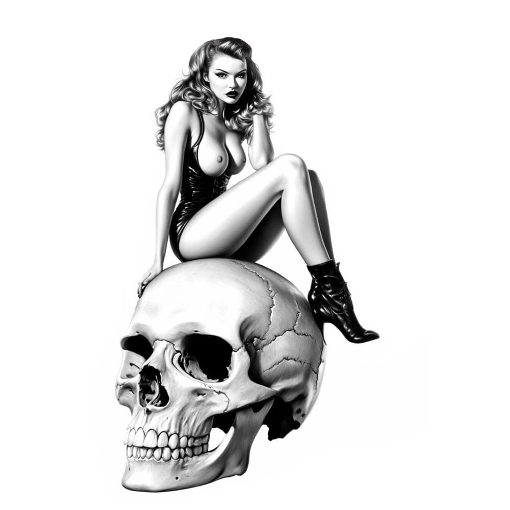 Pin up skull