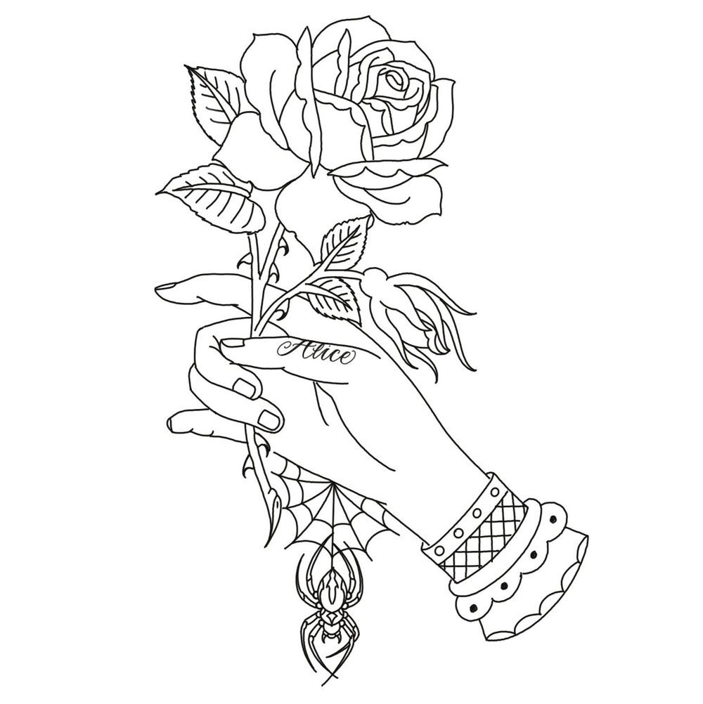 Hand w/ rose