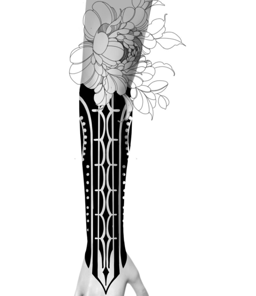 Blackwork forearm piece