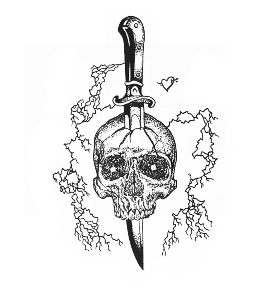 Lighting Skull Knife